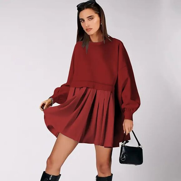 Crimson Smock Sweater Dress - Picture 4 of 4
